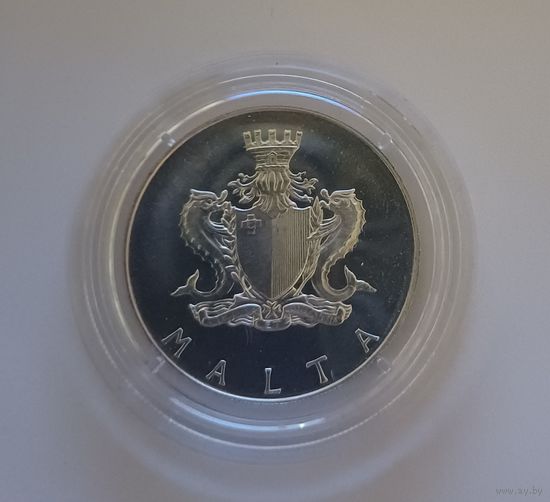 1 лира, 1972г. 987пр.,Мальтийская лира.Мануэль Димех.Тираж 55.000 т.