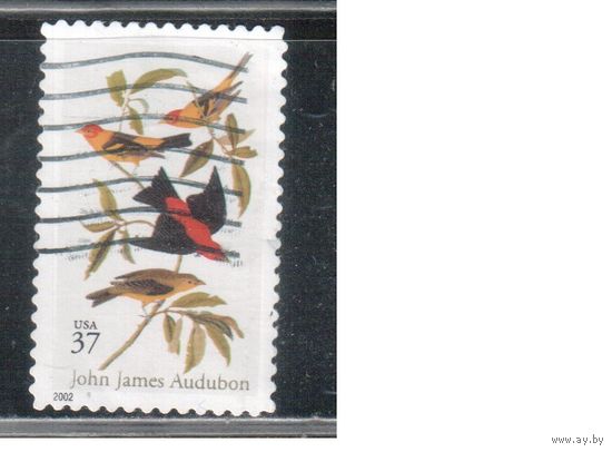 США-2002 (Мих.3516) , гаш. , Фауна, Птицы(одиночка),