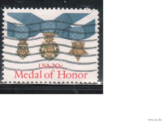 США-1983, (Мих.1633) , гаш. , Герои, Медали, (одиночка),