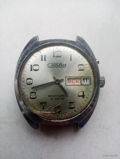 ЧАСЫ СЛАВА АВТОПОДЗАВОД 27-КАМНЕЙ СССР