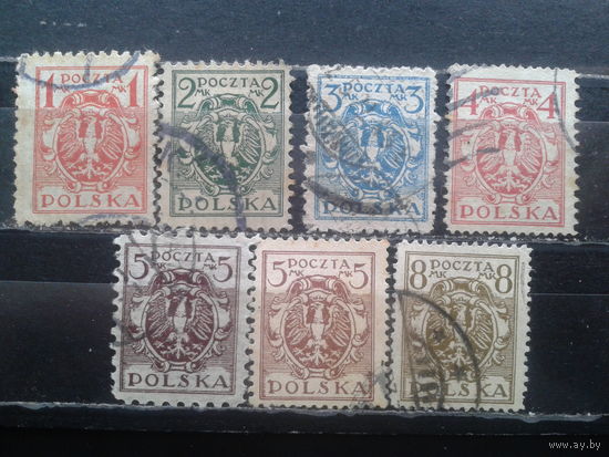 Польша, 1920. Стандарт. Герб, полная серия из разновидностей