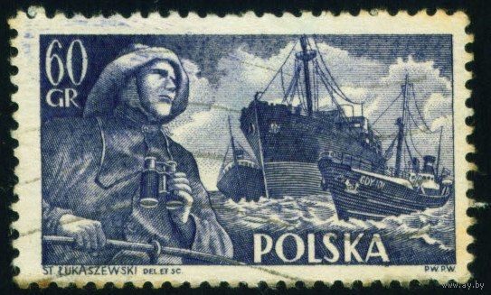 Торговые корабли Польша 1956 год 1 марка