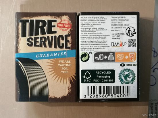 Спички, спичечные коробки 5 х 3.5 х 1.2 см, авто