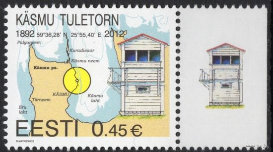 Эстония 2012. Маяк. Карта. 1 марка (499)
