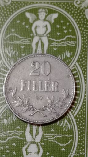 Венгрия 20 филлеров 1916