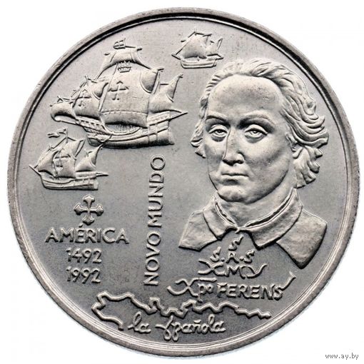 Португалия 200 эскудо, 1992 Новый мир - Америка UNC