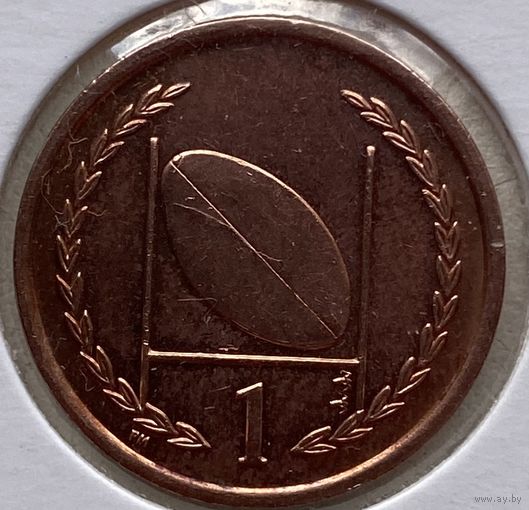 Остров Мэн 1 пенни 1998 г. В холдере