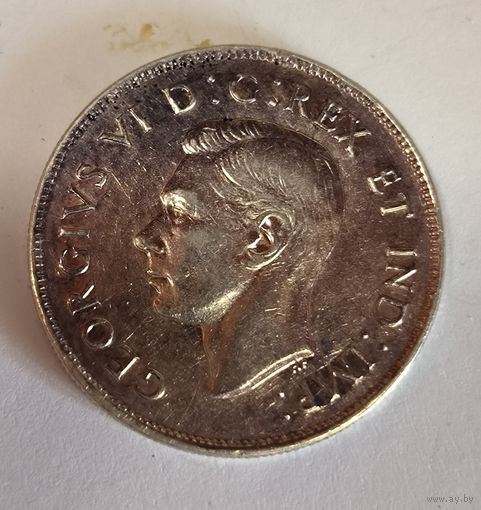 С рубля без мц! 50 центов 1944 Канада серебро