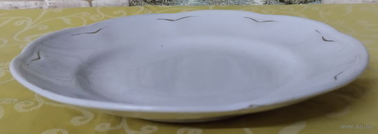 Тарелка для второго эпохи СССР. Рижская фарфоро-фаянсовый завод (Рижский ффз), 1950-1960 гг