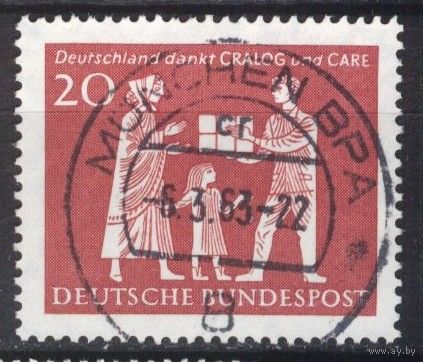 ГЕРМАНИЯ, ФРГ - 1963 [Mi. 389]  Гашеная (DE03)