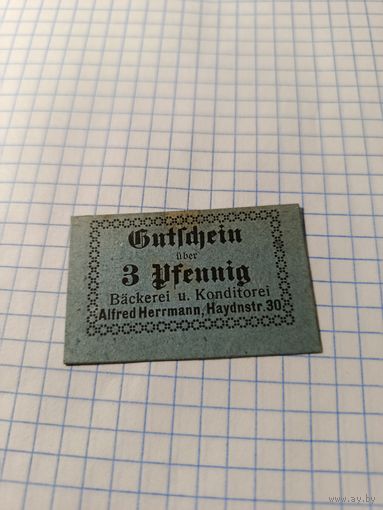 Германия 3 пфенинга