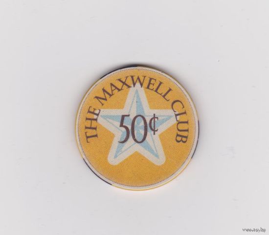 Игровой жетон на (50 евроцентов?) ТНЕ МАXWELL CLUB