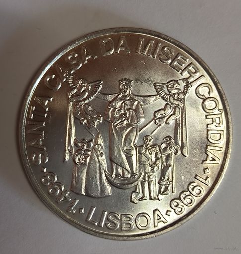 С 1р без мц! 1000 эскудо 1998 Португалия серебро церковь Мизерикордия