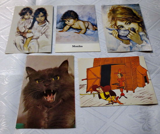 Открытки. Польша, 1977 г. - 1980 г., 5 шт.(цена за все). Красивые открытки в хорошем состоянии.