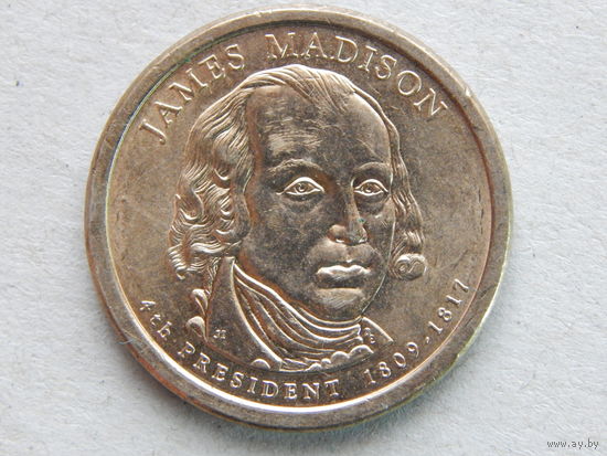 США 1 доллар 2007г.Джеймс Мэдисон (4-ый президент).
