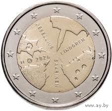 2 евро 2024 Финляндия Архитектура UNC из ролла