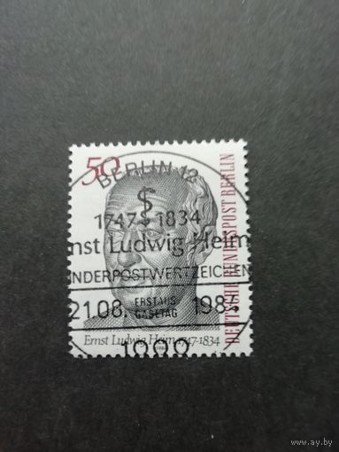 Западный Берлин 1984 Марка "150-летие со дня смерти доктора Эрнста Людвига Хайма" (гашеная с клеем) Mi.723 каталог 1.00 евро