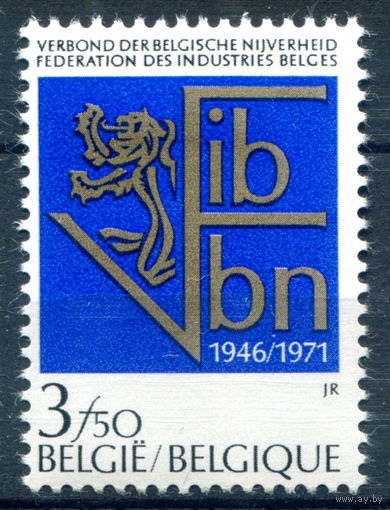 Бельгия - 1971г. - 50 лет объединению бельгийской индустрии - 1 марка - полная серия, MLH [Mi 1661]. #2-Be-40-B-1