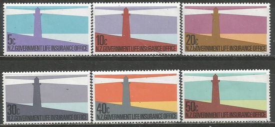 Новая Зеландия. Маяки. Доплатные марки. 1981г. Mi#47-52. Серия.