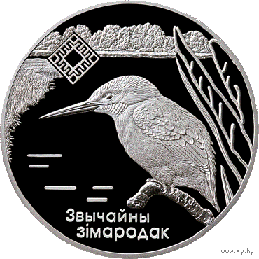 Обыкновенный зимородок, заказник Липичанская пуща 20 рублей, 2008 год