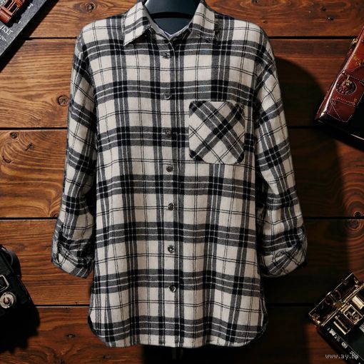 Платье-рубашка в клетку