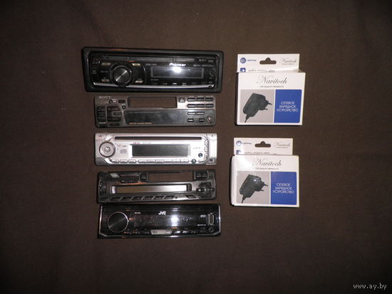 Автомагнитолы,приёмники Pioneer,Sony,Akai,JVC,Kenwood+зарядное 2 шт.С рубля.
