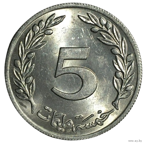 Тунис 5 миллимов, 1983 [UNC]