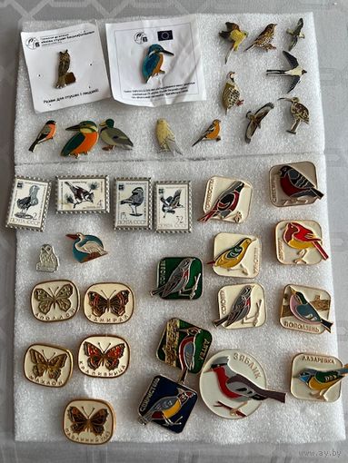 ЦЕНА ЗА ВСЕ. Сборный лот: птицы, птушкi Беларусi, бабочки, природа