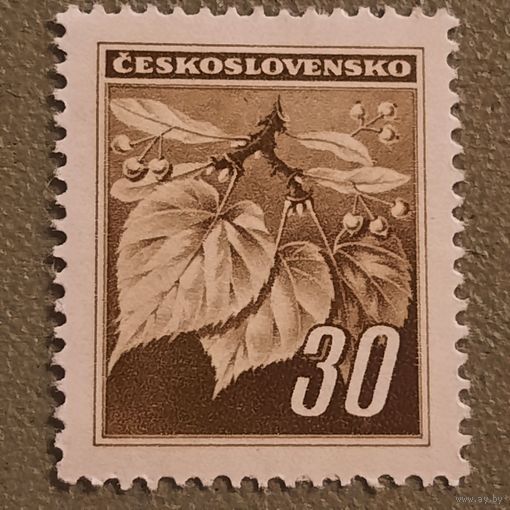 Чехословакия 1945. Ветка лайма. Марка из серии