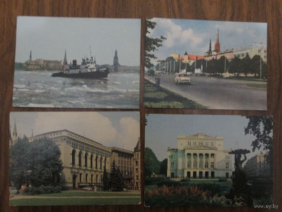 Почтовые открытки.1963г,1984г. Рига .В.Упитис,В.Поляков.Цена за шт.