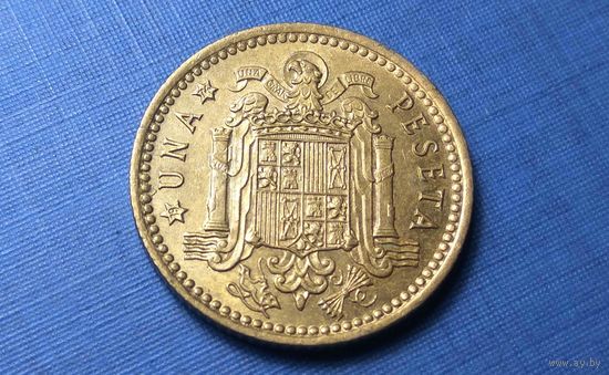 1 песета 1966 (74). Испания. XF!