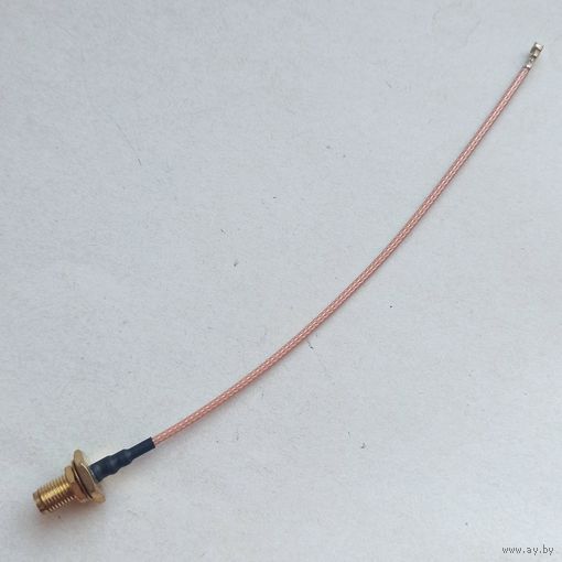 Разъем высокочастотный UFL-F/SMA-F JV-003 13CM. Переходник с кабелем. Розетка + кабель. Радиочастотный, коаксиальный