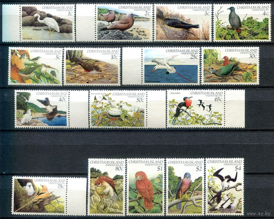 Рождественские острова (о-в Рождества) - 1982г. - птицы - 16 марок - полная серия, MNH [Mi 154-169]. #4-B6-Z-1-22