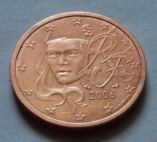 1 евроцент, Франция 2006 г., AU