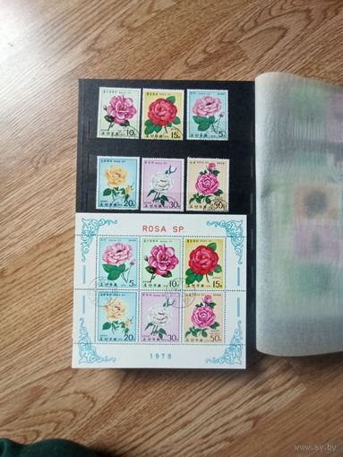 КНДР. 1979. Розы