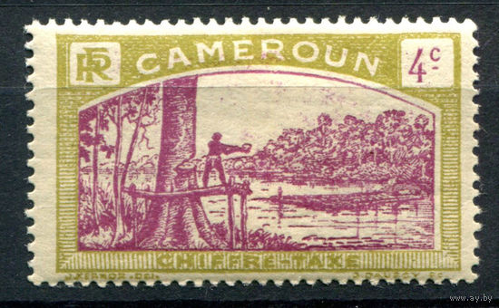 Французские колонии - Камерун - 1925/27г. - ландшафты, служебные марки, 4 с - 1 марка - MH [Mi 2]. #4-W1-131-A-2
