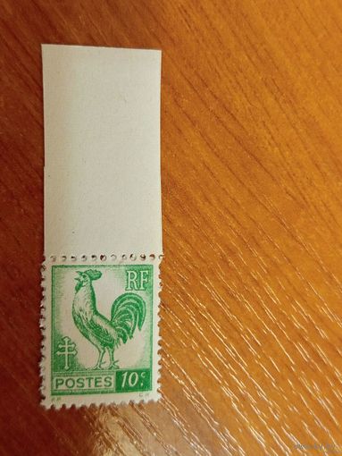 1944 Франция чистая клей MNH** фауна Гальский петух (5-1)