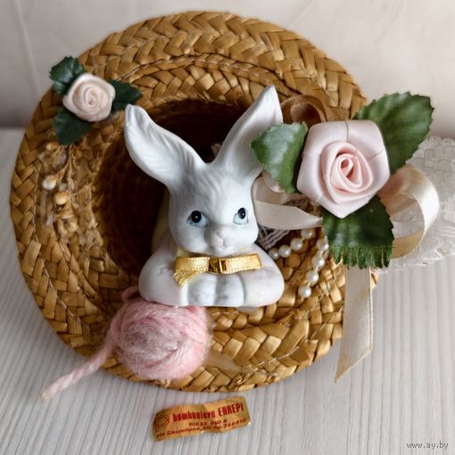 С рубля без МЦ! Интерьерная фигурка Кролик в шляпе из Италии