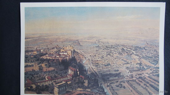 5 высококачественных репродукций (размер 29 х 40 см) картин XVIII-XIX веков с видами Гранады и окрестностей