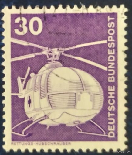 Германия ФРГ 1975 авиация вертолет.