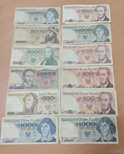 Лот банкнот Польши