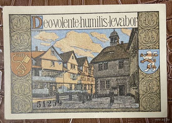 Нотгельд , 50 пфеннигов, Бад-Зоден-ан-дер-Верра 1921 год. Веймарская республика