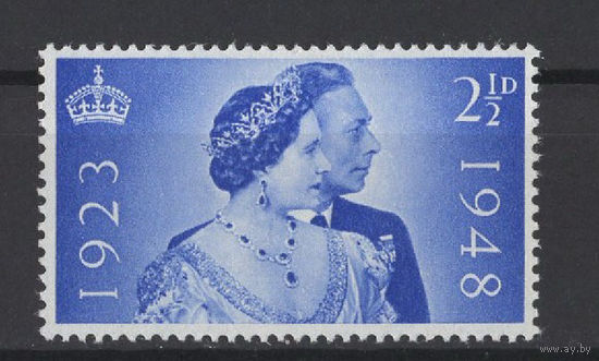 Великобритания / Great Britain 1948** Свадьба, Queen Elizabeth The Queen Mother,  King George VI  (Mi 233)
