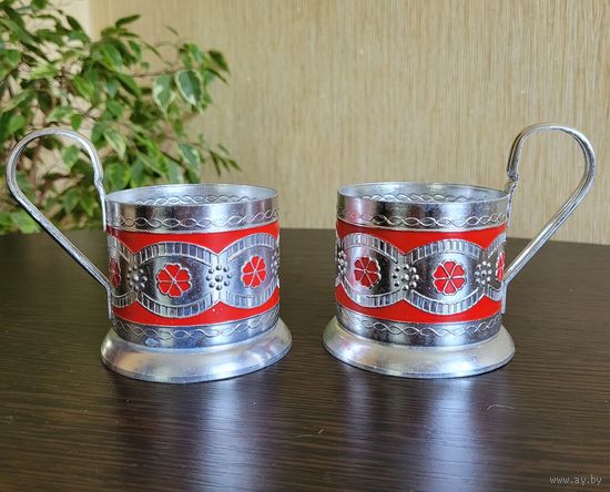 Подстаканник, алюминий, эмаль, поштучно.