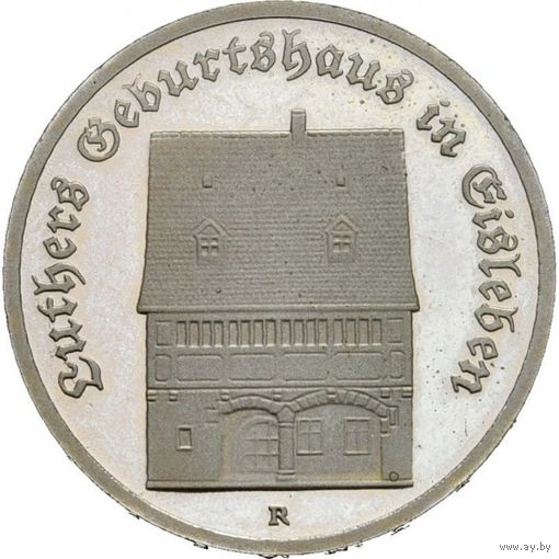 ГДР 5 марок, 1983 Родной дом Мартина Лютера в Эйслебене UNC