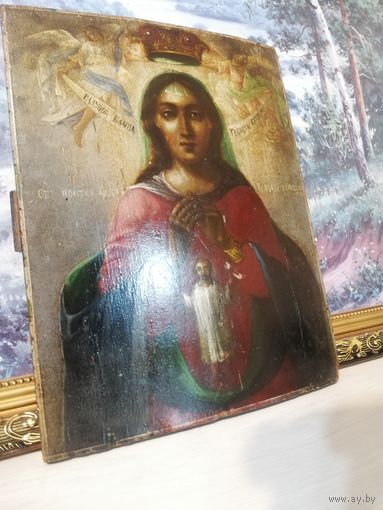 Старинная икона. Редкий сюжет