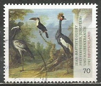 Германия. Сокровища Национальных музеев. Хохлатый журавль. 2017г. St#2984.