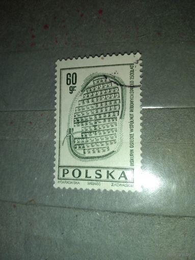 ПОЛЬША, 1966 , КАРТА БИСКУЛИН, серия 1м (на "СКАНЕ" справочно приведены номера и цены по  Michel)