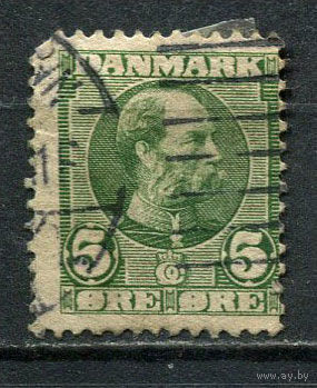Дания - 1904/1906 - Король Кристиан IX 5 Ore - [Mi.47II] - 1 марка. Гашеная.  (Лот 20Gi)-T2P33