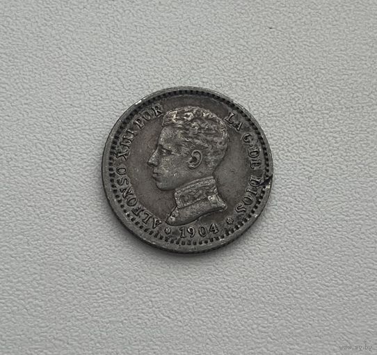 ИСПАНИЯ  50 сентимо 1904 г.(PC-V)